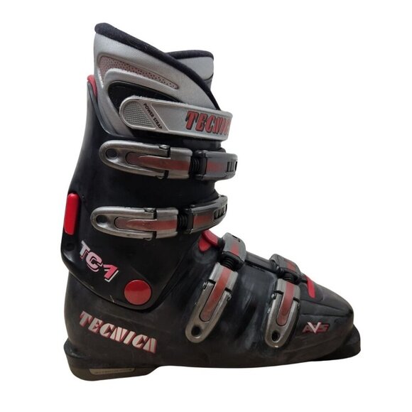 Tecnica TC1 Power Strap Black Red Ski Boots Skiing AV5 Size 9.5 - Picture 1 of 7